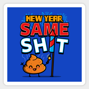 Lunar New Year 2024 Funny Cute Kawaii Poop Original Cartoon Meme Magnet